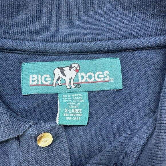 Vintage 90s Polo Big Dogs Shirt Mens XL Blue Embroidered Preppy Faded - Picture 3 of 11